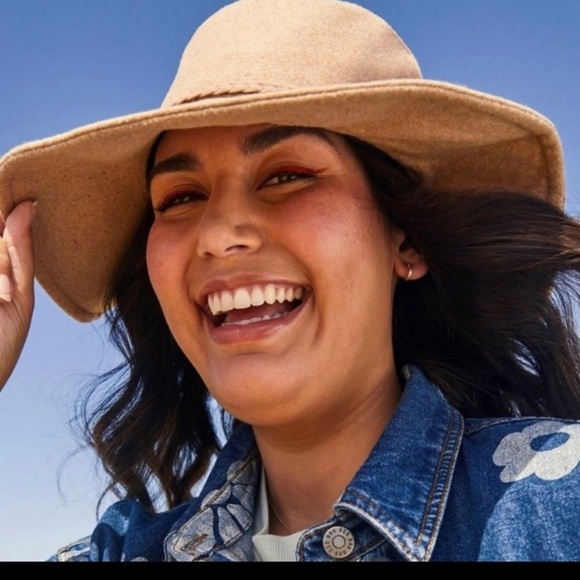 ASN Women's The Harper Floppy Hat Oatmeal Braided Trim New - Picture 2 of 10